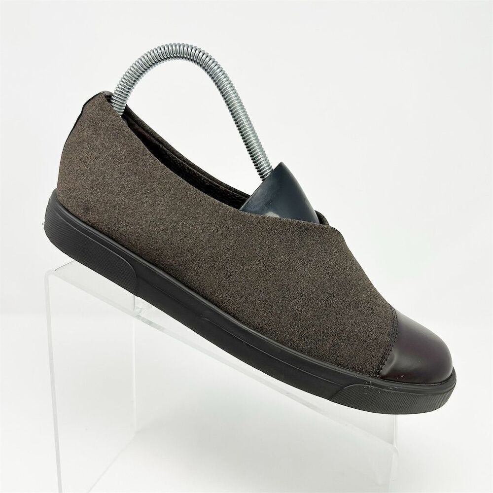 Munro Brown Gray Taupe Slip-On Flats Size 8 Cushioned Casual Shoes